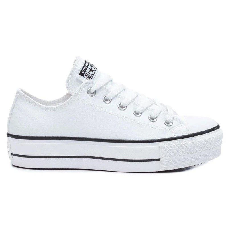 Tênis All Star Converse Chuck Taylor Platform Feminino Couro Branco