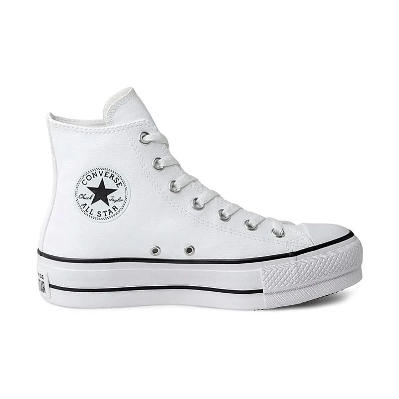 Tênis All Star Converse Chuck Taylor Cano Alto Unisex Couro Branco