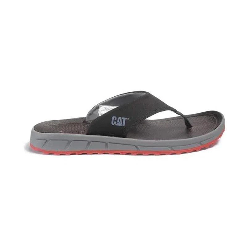 Chinelo Caterpillar Montijo Masculino Couro Cinza