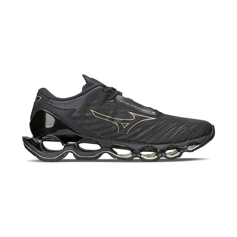 Tênis Mizuno Wave Prophecy 12 Masculino Preto/Dourado