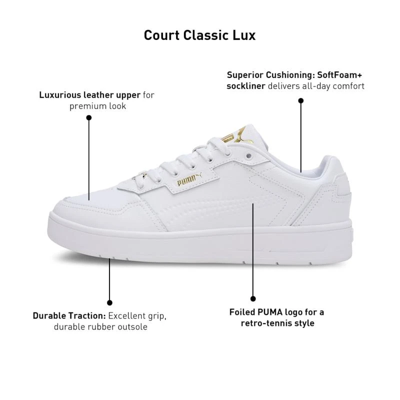 Tênis Puma Court Classic Lux Casual Feminino 