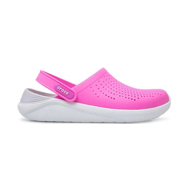 Crocs Feminino Literide Clog Rosa/Branco