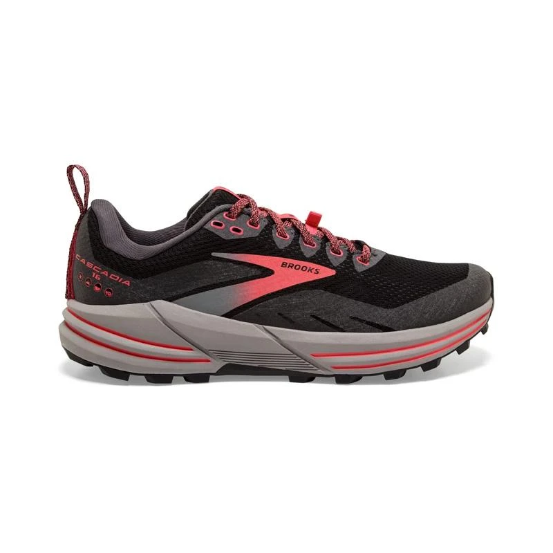 Tênis Brooks Cascadia 16 GTX Feminino Preto/Coral
