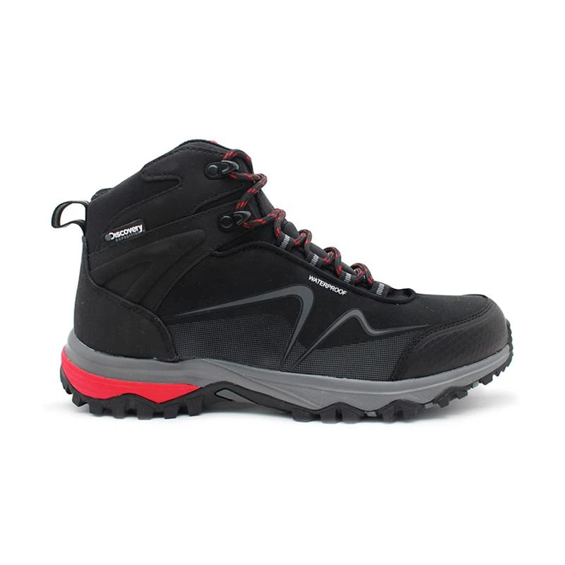 Bota Discovery Bolivar Waterproof Masculino Preto/Vermelho