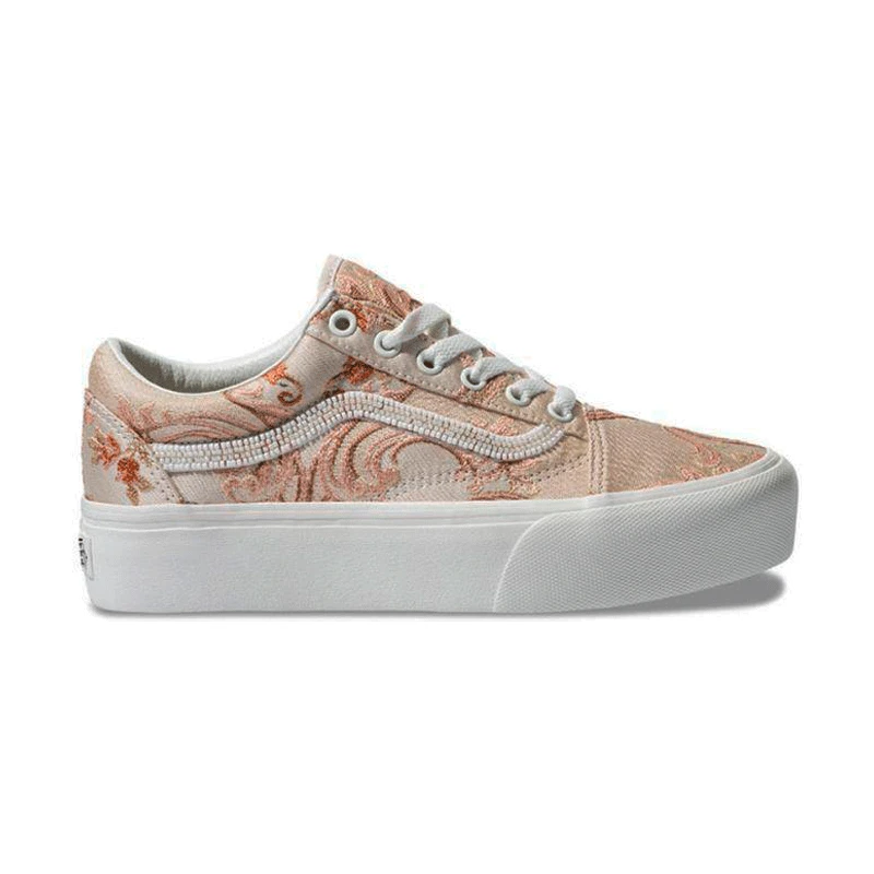 Tênis Vans Feminino Daring Damsels Old Skool Platform Bege/Branco