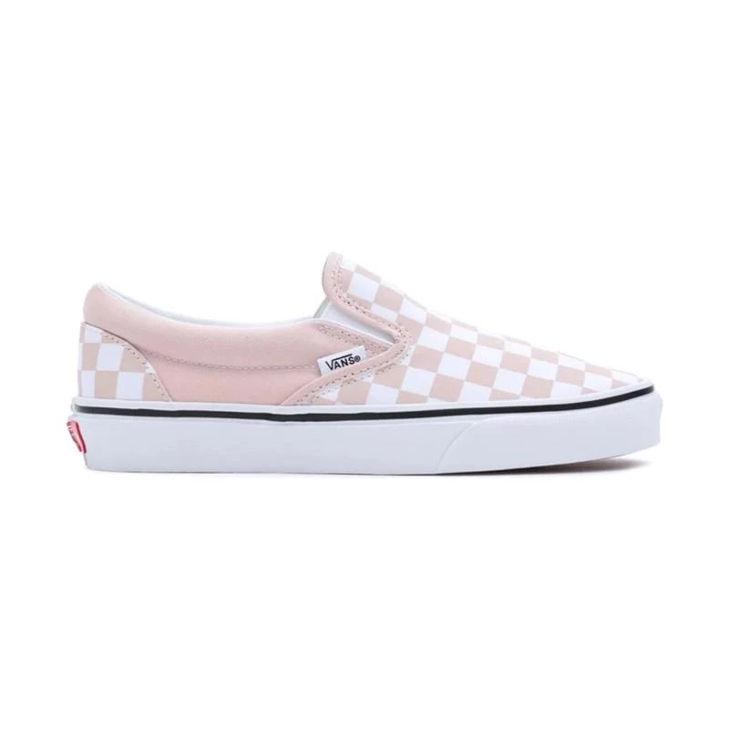 Tênis Vans Classic Slip-On Checkerboard Feminino Branco/Rosa