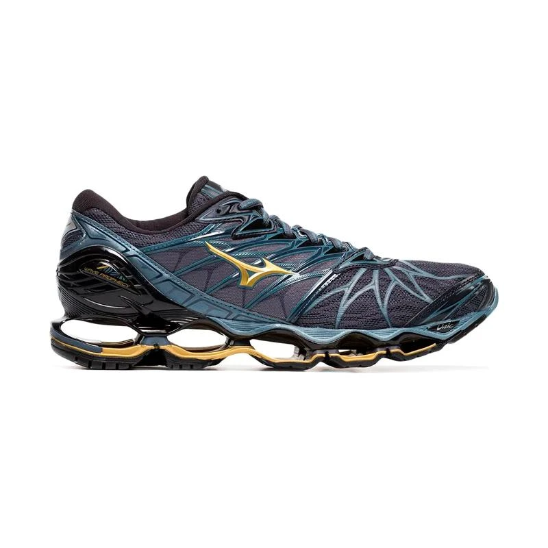 Tênis Mizuno Masculino Wave Prophecy 7 Preto/Dourado